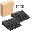 2 car curb ramps -7000lbs load-bearing portable heavy-duty rubber shed and threshold ramp, suitable for sidewalk lawn mowers, cars, wheelchairs