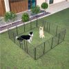 Dog Playpen Outdoor, 16 Panels Dog Pen 40" Height Dog Fence Exercise Pen with Doors for Large/Medium/Small Dogs, Portable Pet Playpen for Yard, RV