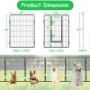 Dog Playpen Foldable 24 Panels Dog Pen 40" Height Pet Enclosure Dog Fence Outdoor with Lockable Door for Large/Medium/Small Dogs,Puppy Playpen,RV