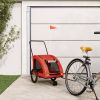 Pet Bike Trailer Orange and Gray Oxford Fabric and Iron